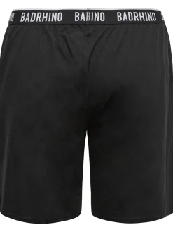 BadRhino Big & Tall Black 100% Cotton Lounge Shorts
