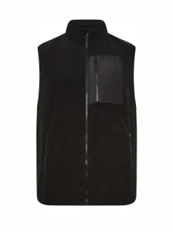 BadRhino Big & Tall Black Fleece Pocket Gilet