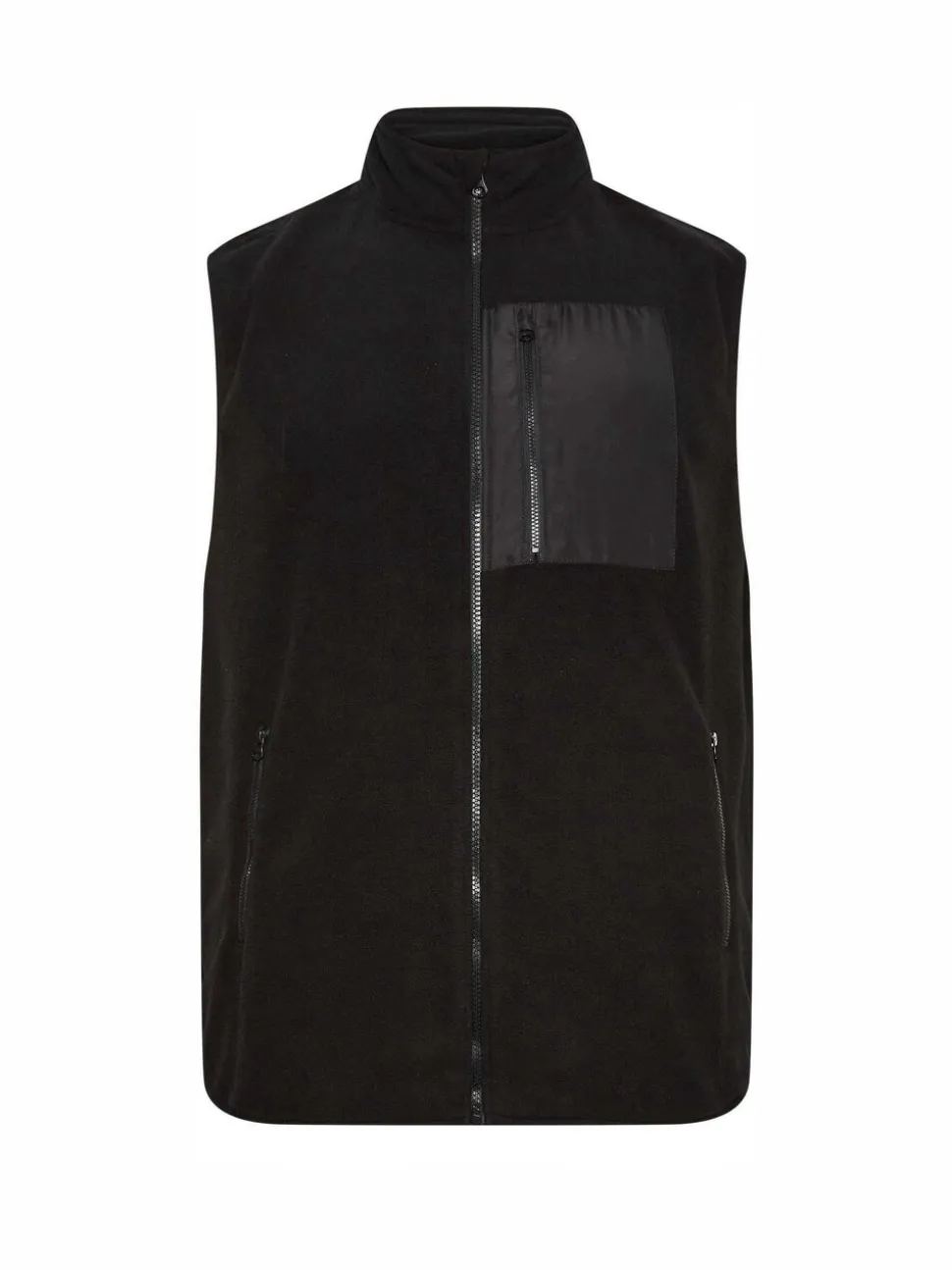 BadRhino Big & Tall Black Fleece Pocket Gilet