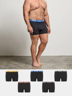 BadRhino Big & Tall Black Multi-Colour Boxers 5 Pack