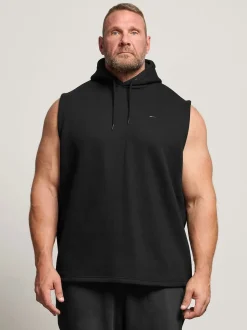 BadRhino Big & Tall Black Sleeveless Hoodie
