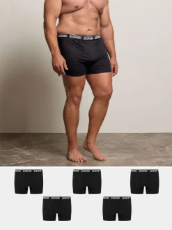 BadRhino Big & Tall Black Tall Black Boxers 5-Pack