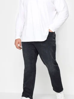 BadRhino Big & Tall Black Washed Denim Jeans