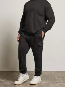 BadRhino Big & Tall Black Cargo Joggers