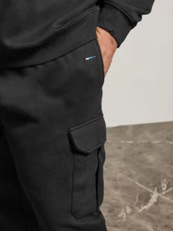 BadRhino Big & Tall Black Cargo Joggers
