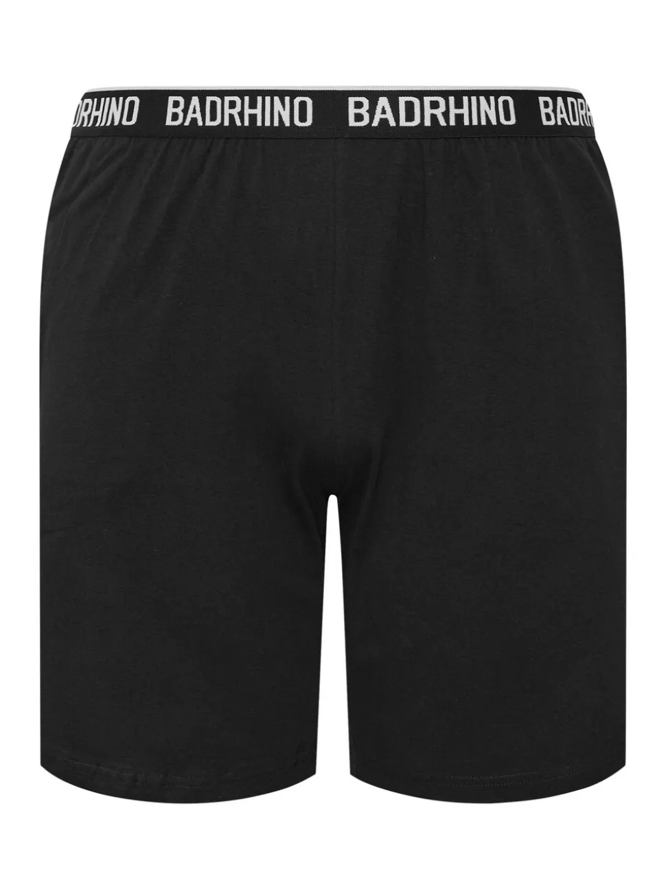 BadRhino Big & Tall Black 100% Cotton Lounge Shorts 2 Pack
