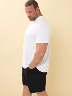 BadRhino Big & Tall Black Elasticated Cargo Denim Shorts