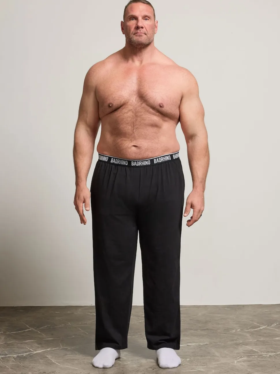 BadRhino Big & Tall Black Loungewear Trousers
