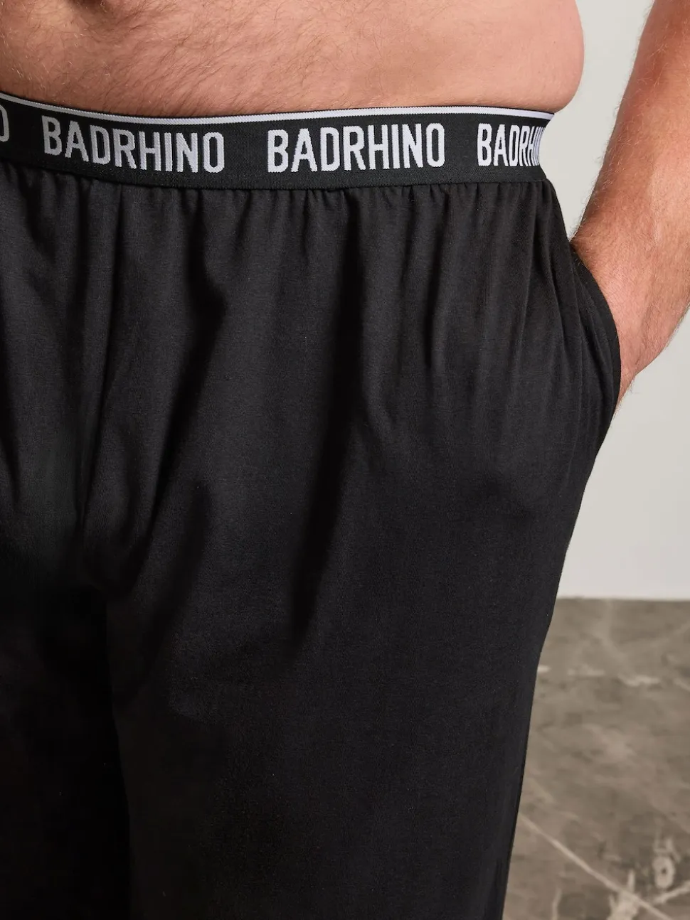 BadRhino Big & Tall Black Loungewear Trousers
