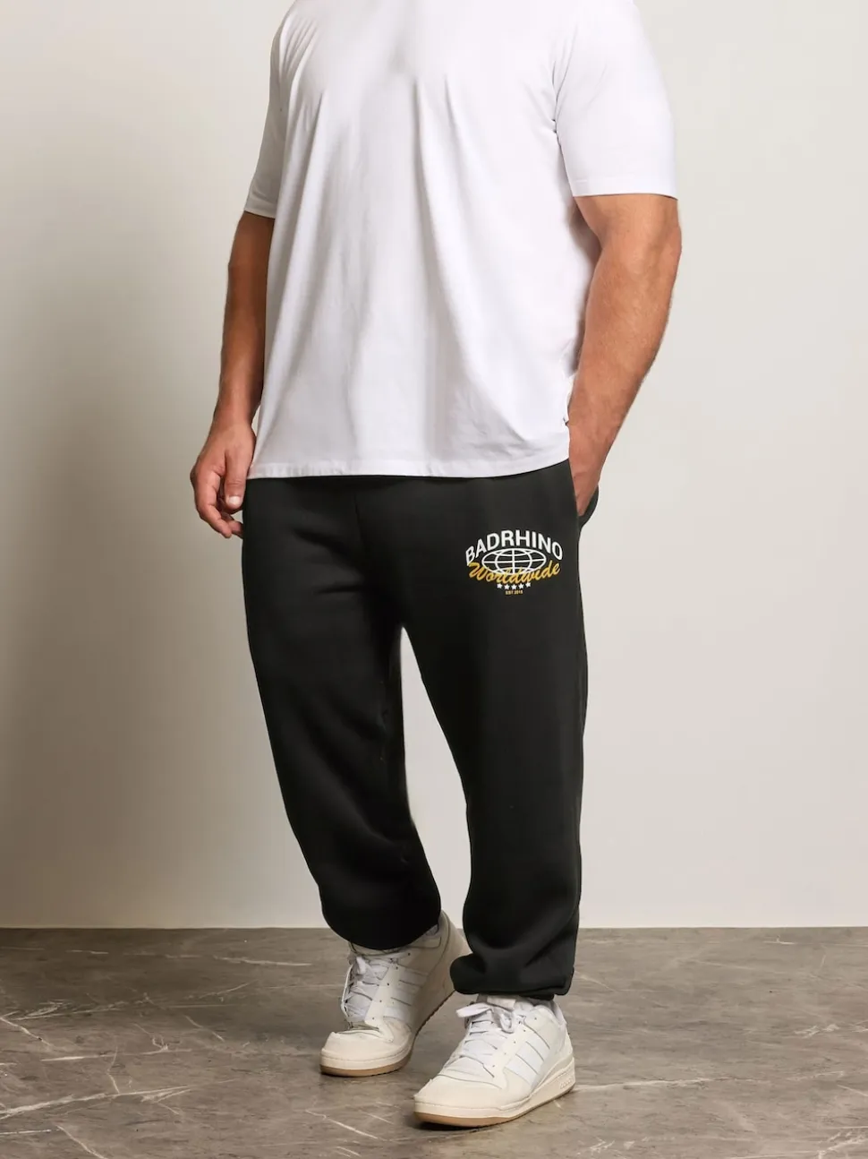BadRhino Big & Tall Black Worldwide Joggers