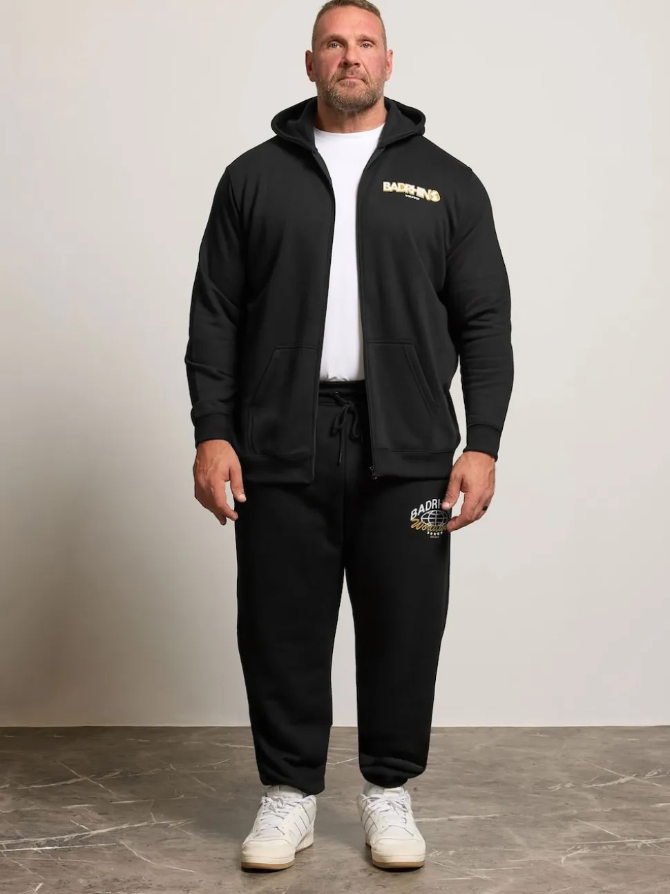 BadRhino Big & Tall Black Worldwide Joggers