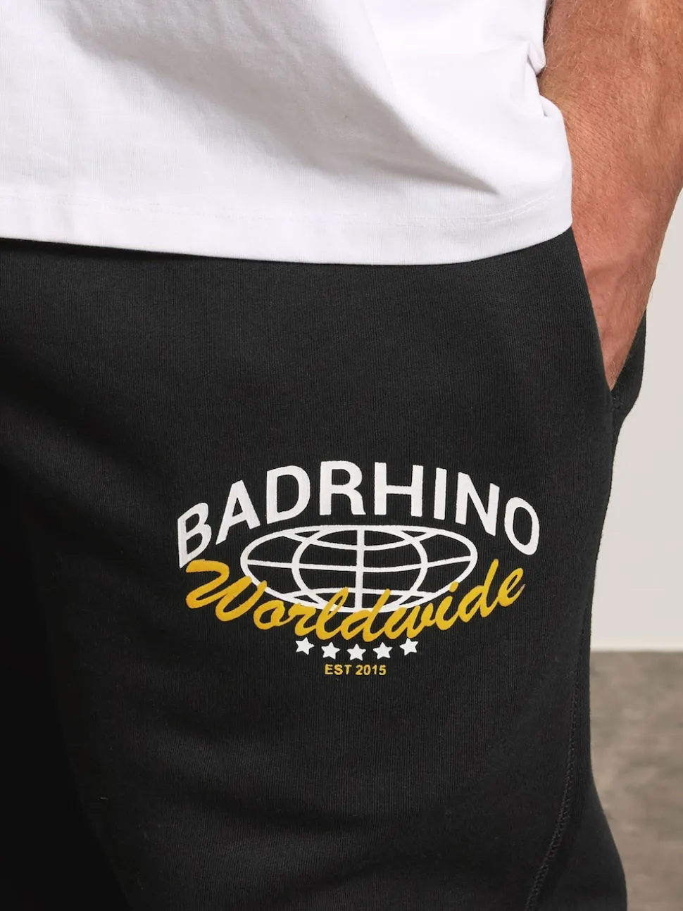 BadRhino Big & Tall Black Worldwide Joggers