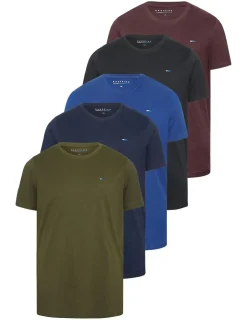 BadRhino Big & Tall Black Chrome 100% Cotton T-Shirts 5 Pack
