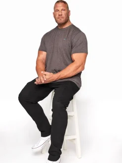BadRhino Big & Tall Black Stretch Cargo Trousers