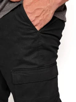 BadRhino Big & Tall Black Stretch Cargo Trousers