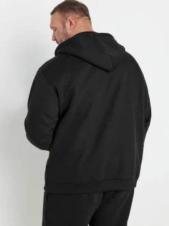 BadRhino Big & Tall Black IronRhino Logo Zip Through Hoodie