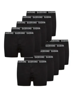 BadRhino Big & Tall Black Essential Boxers 10 Pack