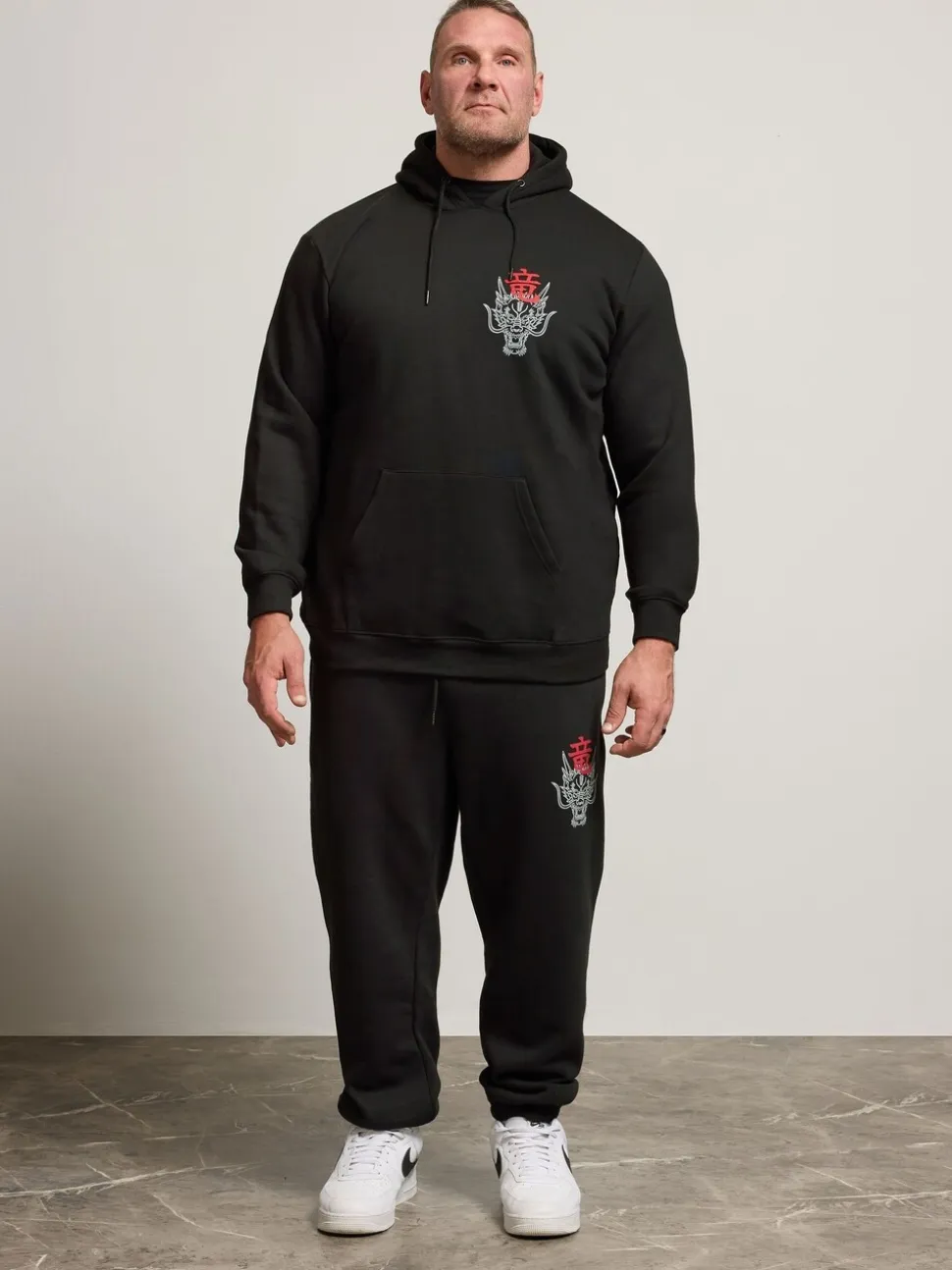 BadRhino Big & Tall Black Dragon Joggers