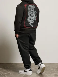 BadRhino Big & Tall Black Dragon Joggers