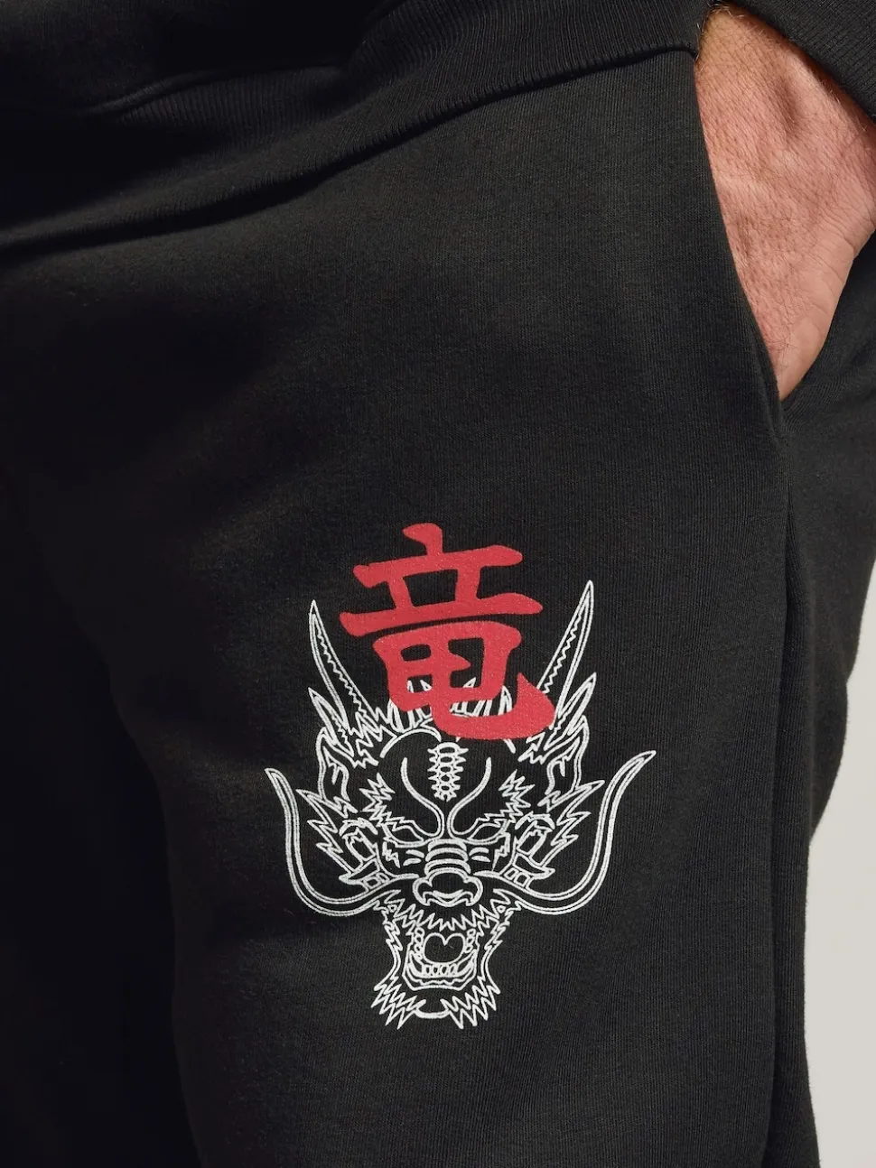 BadRhino Big & Tall Black Dragon Joggers