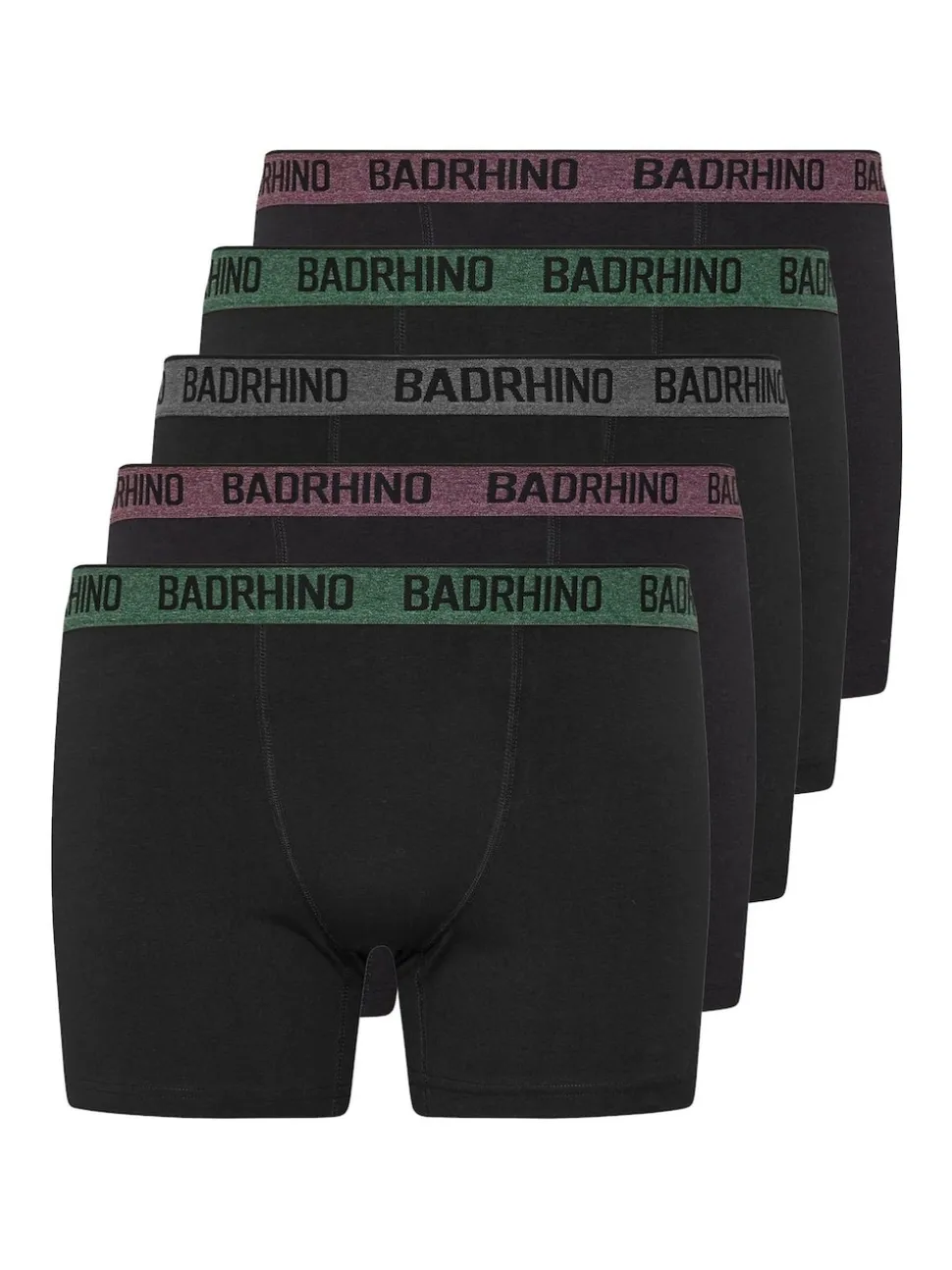 BadRhino Big & Tall Black Boxers 5 Pack
