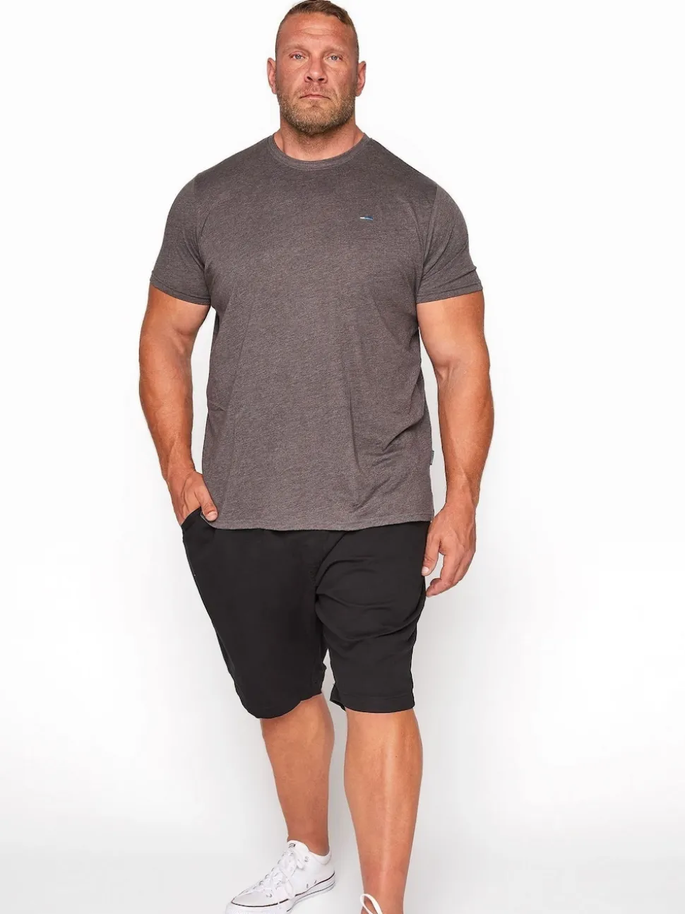BadRhino Big & Tall Black Stretch Elasticated Waist Chinos Shorts