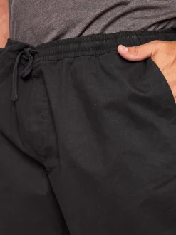 BadRhino Big & Tall Black Stretch Elasticated Waist Chinos Shorts
