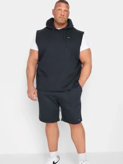 BadRhino Big & Tall Blue 100% Cotton Sleeveless Hoodie