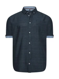 BadRhino Big & Tall Blue 100% Cotton Slub Shirt