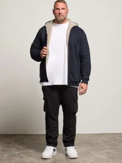 BadRhino Big & Tall Blue Borg Lined Zip Thru Jumper