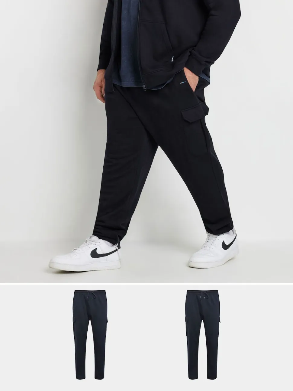 BadRhino Big & Tall Blue Cargo Joggers 2 Packs
