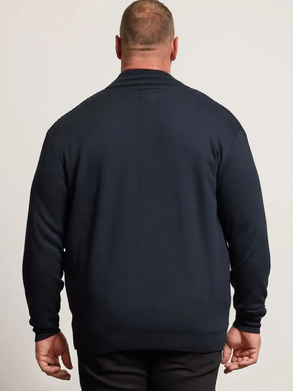 BadRhino Big & Tall Blue Full Zip Ribbed Fleece