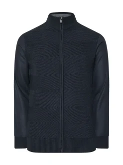 BadRhino Big & Tall Blue Full Zip Ribbed Fleece