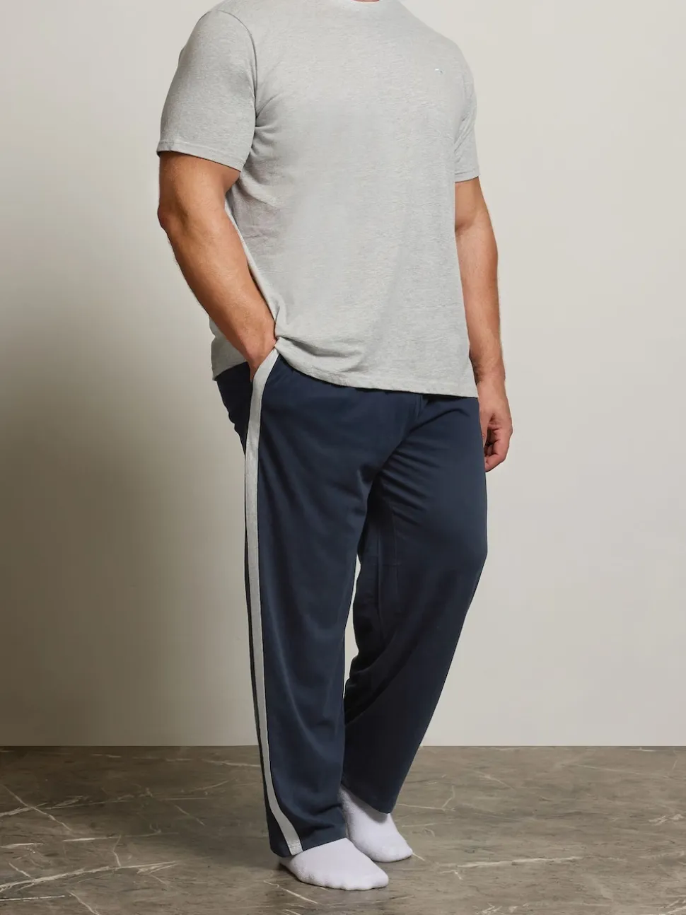 BadRhino Big & Tall Blue Jersey Lounge Joggers