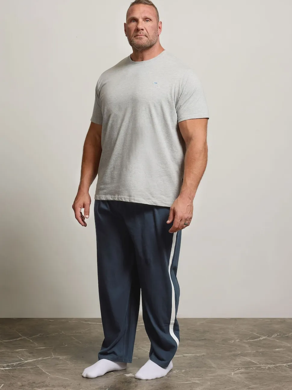 BadRhino Big & Tall Blue Jersey Lounge Joggers