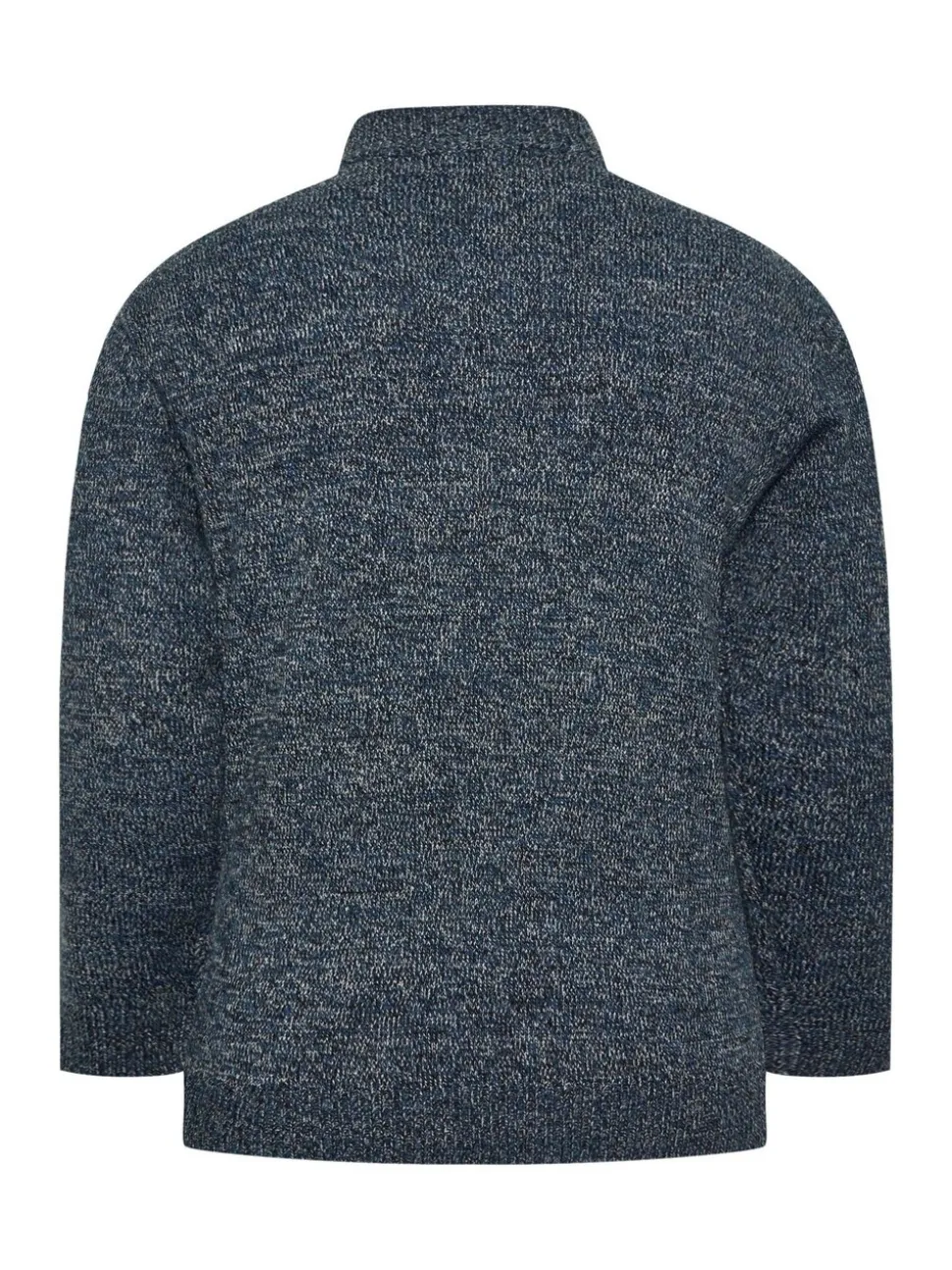 BadRhino Big & Tall Blue Knitted Quarter Zip Jumper