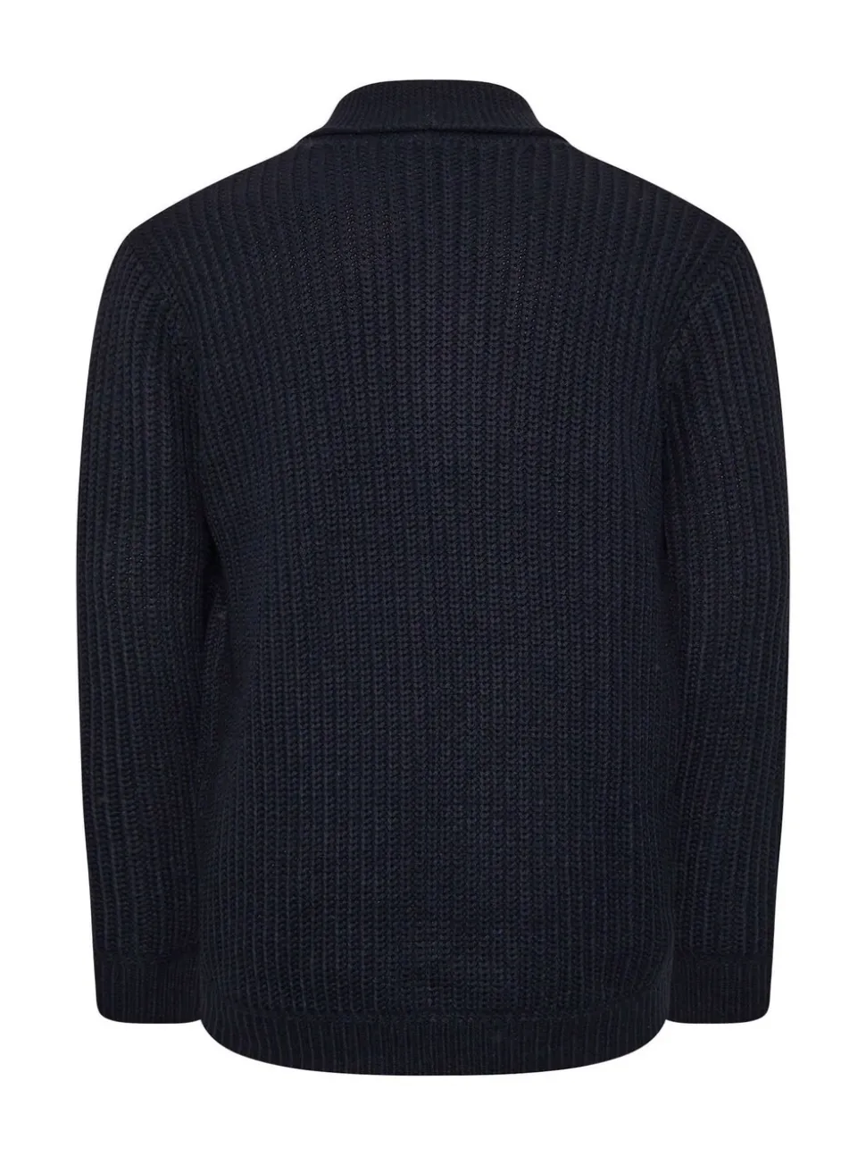 BadRhino Big & Tall Blue Knitted Shawl Cardigan