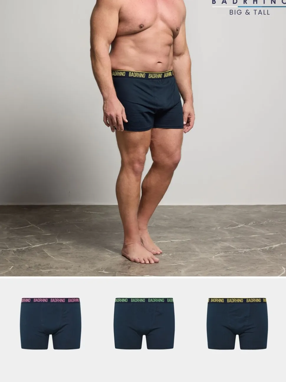 BadRhino Big & Tall Blue Multi Band Trunks 3 Pack