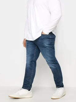 BadRhino Big & Tall Blue Mid Rise Denim Jeans