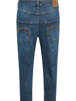 BadRhino Big & Tall Blue Mid Rise Denim Jeans