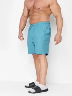 BadRhino Big & Tall Blue Plain Swim Shorts