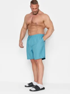 BadRhino Big & Tall Blue Plain Swim Shorts