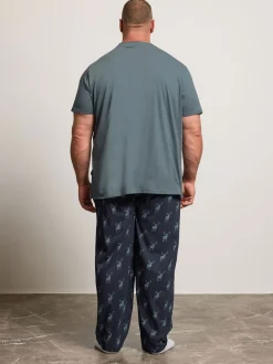 BadRhino Big & Tall Blue Stag Pyjamas Set