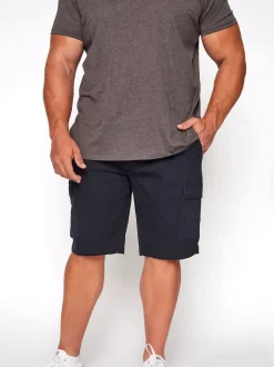 BadRhino Big & Tall Blue Stretch Cargo Shorts