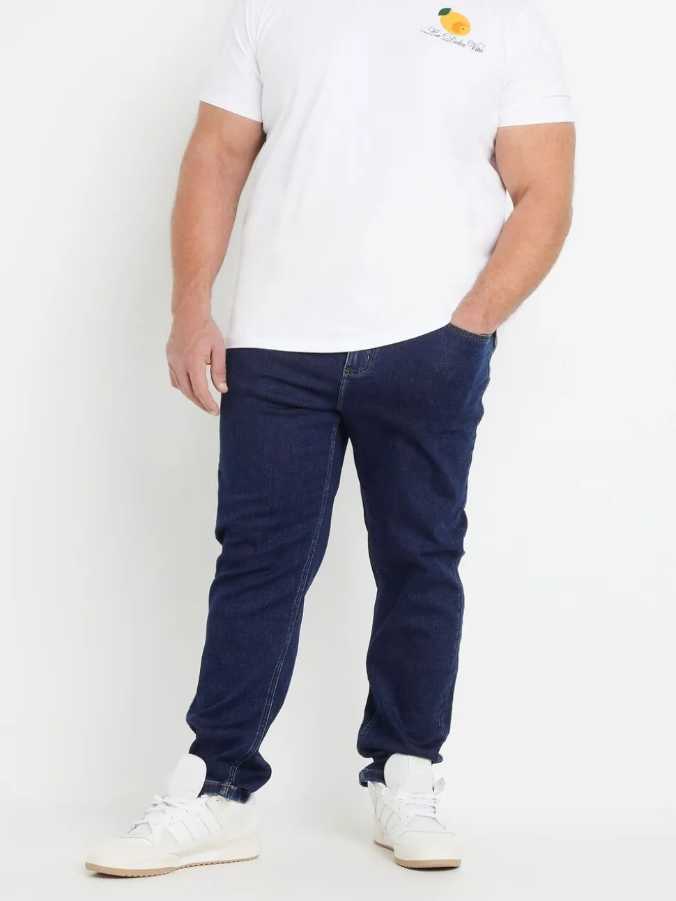 BadRhino Big & Tall Blue Super Stretch Knitted Denim Jeans