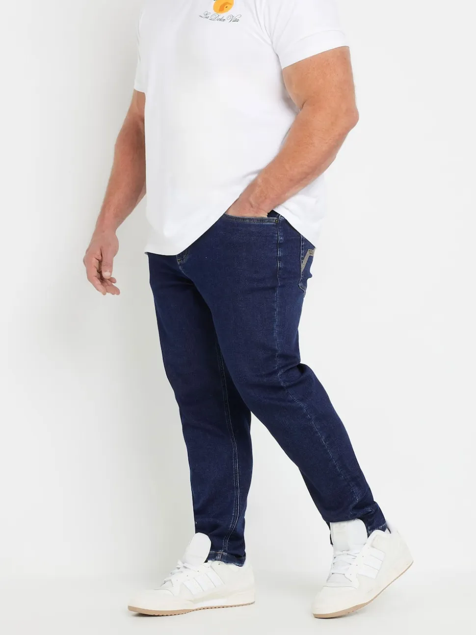BadRhino Big & Tall Blue Super Stretch Knitted Denim Jeans
