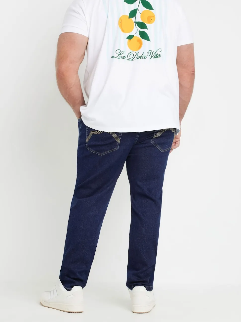 BadRhino Big & Tall Blue Super Stretch Knitted Denim Jeans