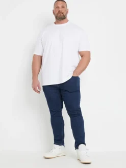 BadRhino Big & Tall Blue Tapered Strech Jeans
