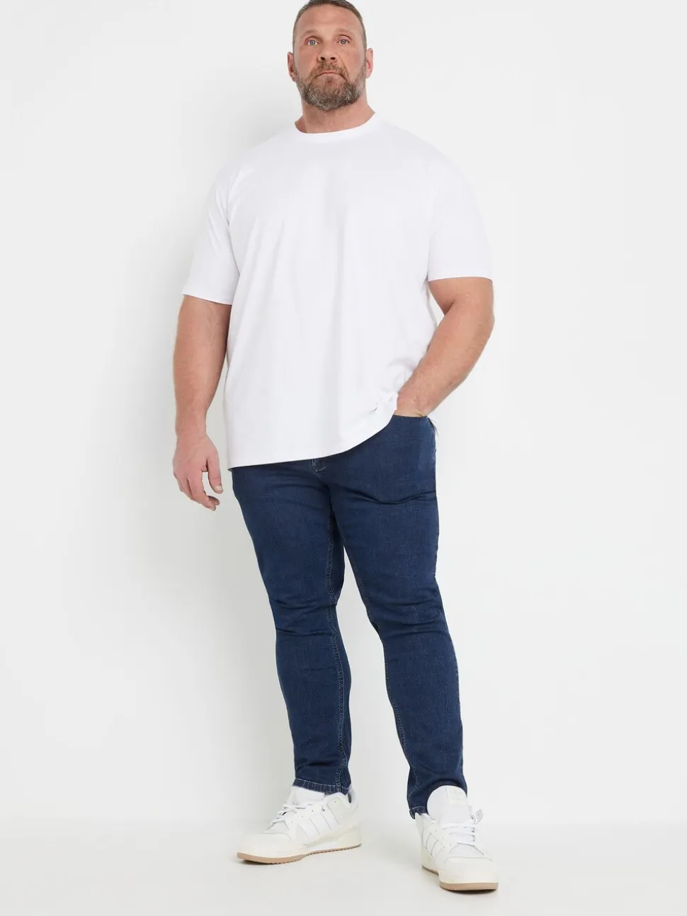 BadRhino Big & Tall Blue Tapered Strech Jeans