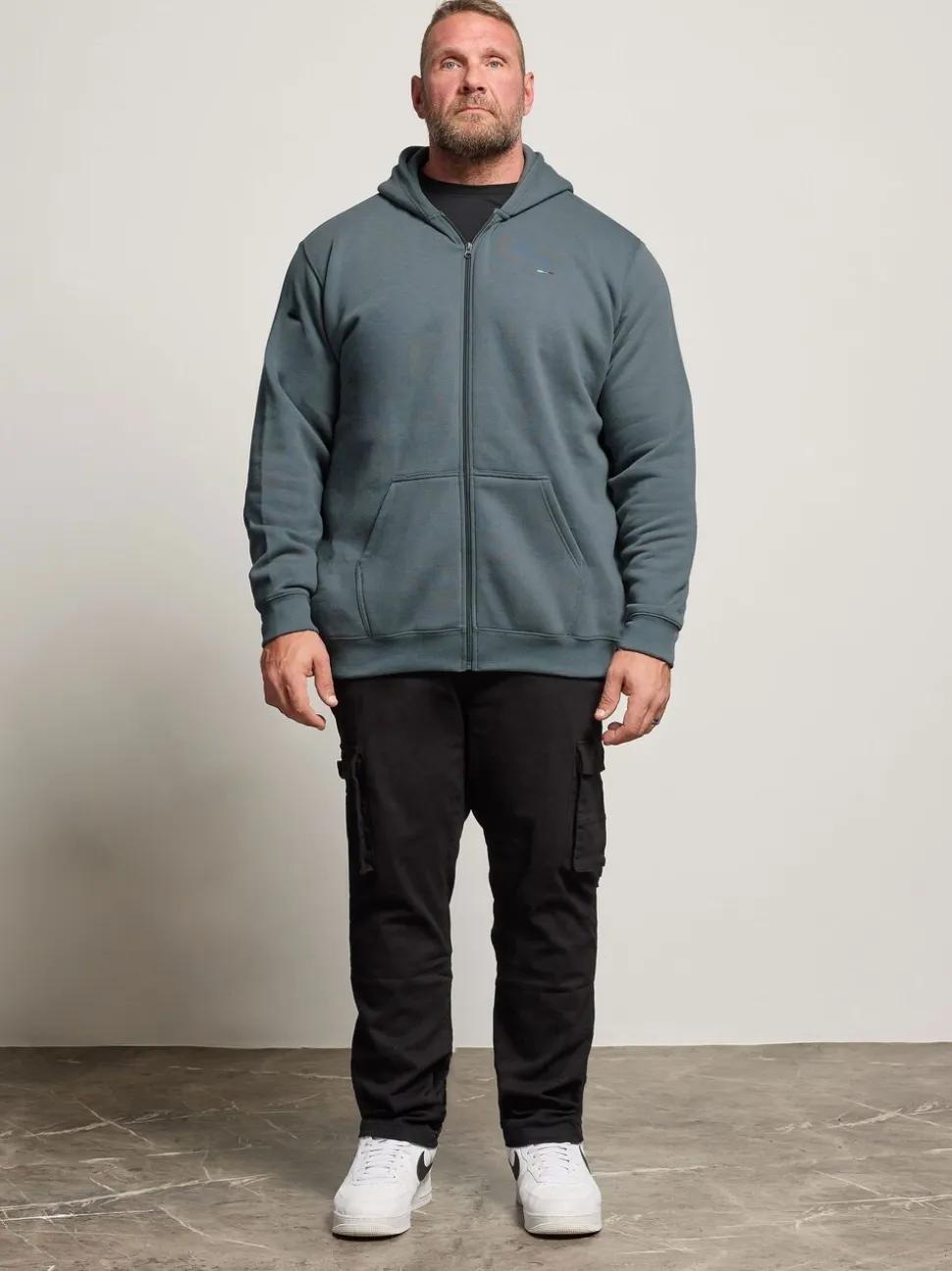 BadRhino Big & Tall Blue Zip Thru Hoodie